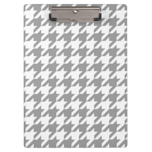 Pranchetas Xadrez Houndstooth Branco Cinza Cinza
