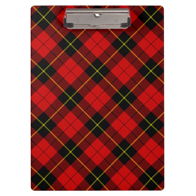 Pranchetas Xadrez preto Wallace Tartan (Frente)