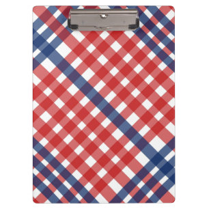 Pranchetas Xadrez Red White e Blue Gingham