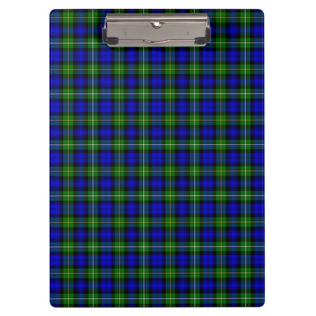 Pranchetas Xadrez verde azul Campbell tartan (Frente)
