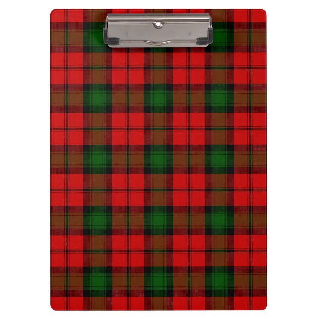 Pranchetas Xadrez vermelho e verde tartan Kerr (Frente)