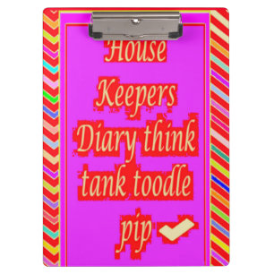 PRANCHETAS ZANY ART DESIGN COM PALAVRAS DO HOUSEKEEPER
