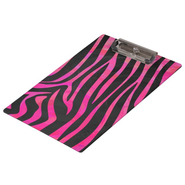 Pranchetas Zebra Black e Hot Pink Impressão (Inclinado)