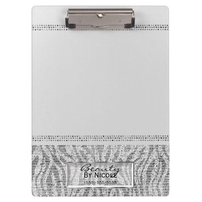 Pranchetas Zebra Branco Granito Brilho Glam Personalizado (Frente)