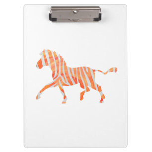 Pranchetas Zebra Orange e White Silhouette