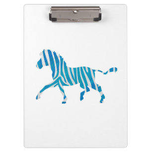 Pranchetas Zebra Silhouette Azul e Branco