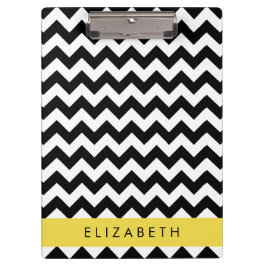 Pranchetas Zigzag preto-e-branco, padrão Chevron, seu nome