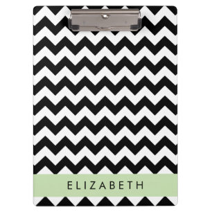 Pranchetas Zigzag preto-e-branco, padrão Chevron, seu nome
