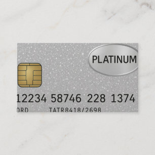 Prata Cartão de visita Platinum