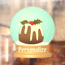 Prata de ameixa neve globo de inverno vermelho ver