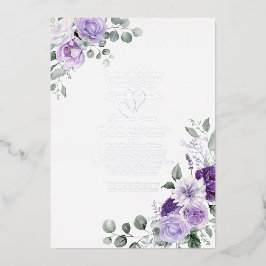 Prata de Casamento Floral Roxo Elegante