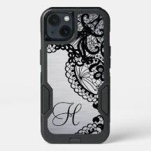 Prata de tendências com local preto e monograma pe