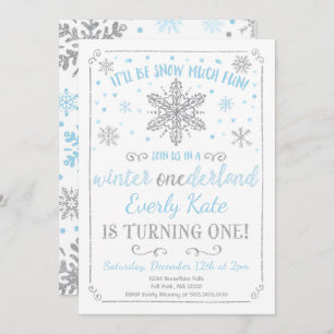 Prata do azul do convite do aniversário de