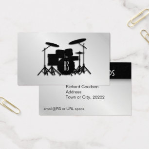 Prata do conjunto do tambor monograma