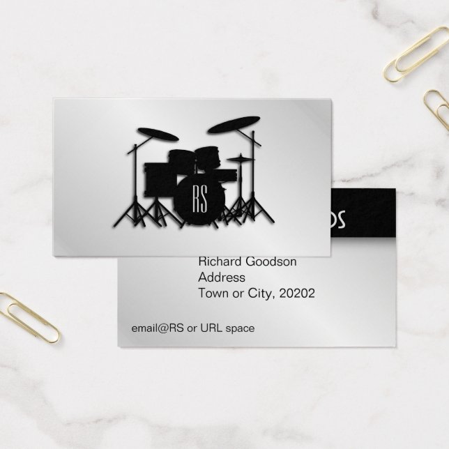 Prata do conjunto do tambor monograma (Escritótio)