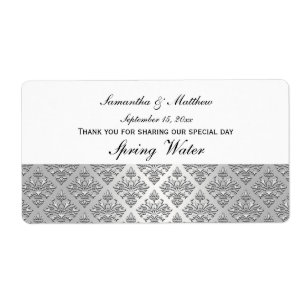 Prata do olhar do vintage & etiqueta branca da