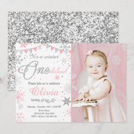 Prata do rosa do convite do aniversário de