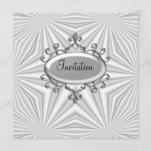 Prata e Convite Branco em Qualquer Ocasião