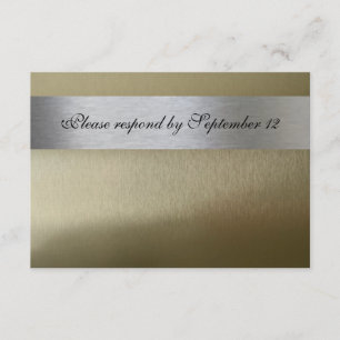 Prata e Rsvp Dourado com envelope
