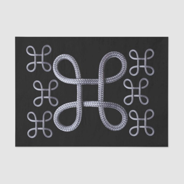 Prata Preta com Corda de Papel Tecidual (Frente )