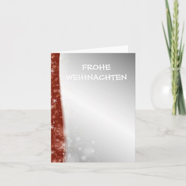 Prata Weihnachts vermelhos cartões (Frente)