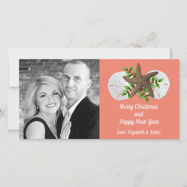 Prateleiras Tropicais de Cartões de foto de Natal (Frente)