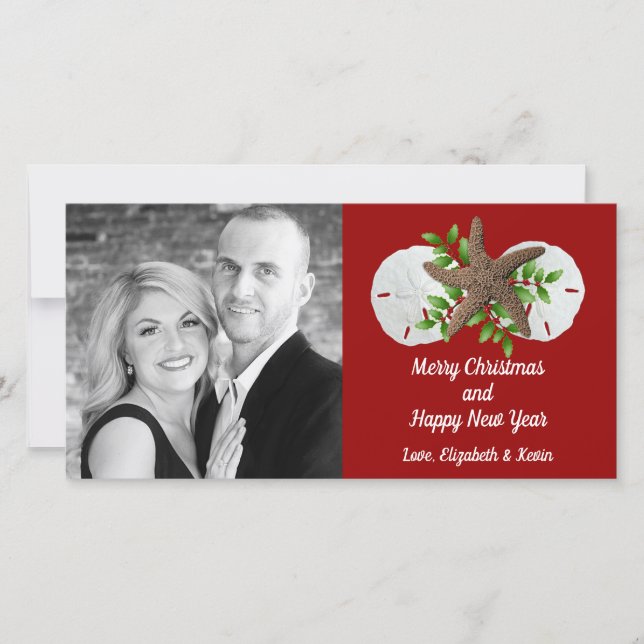 Prateleiras Tropicais de Cartões de foto de Natal (Frente)