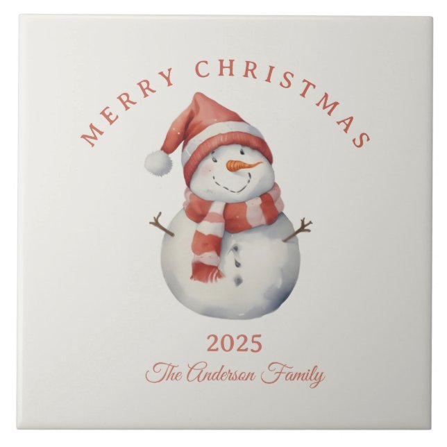 Prática de Natal com aquarela personalizada (Frente)