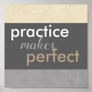 prática de poster motivacional faz citação perfeit