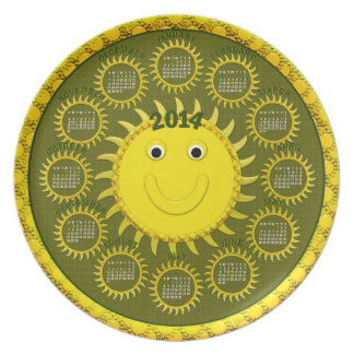 Prato 2014 Calendário Plate-Sunshine Face