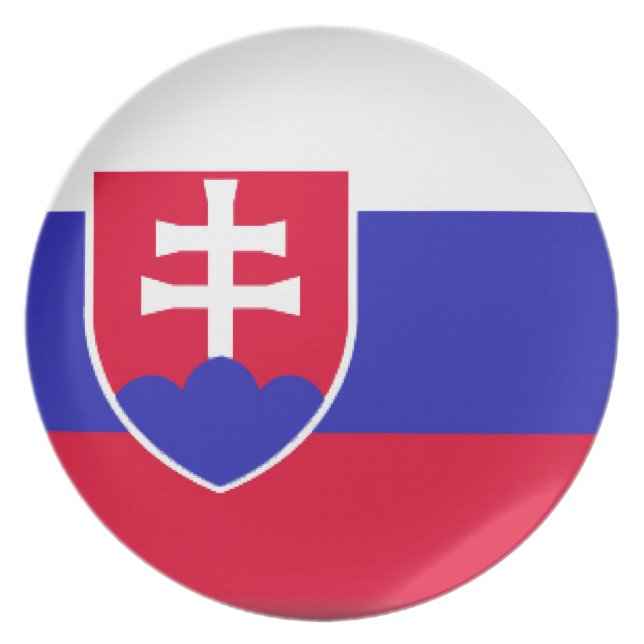 Prato Bandeira de Slovakia (Frente)