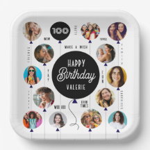 100º Balões de Foto de Aniversário