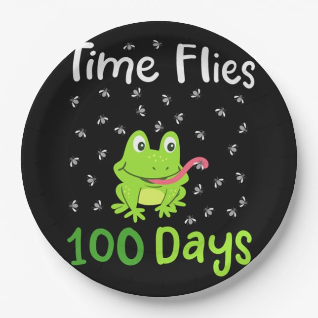 Prato De Papel 100º Dia da Escola 100 Dias 34 (Frente)