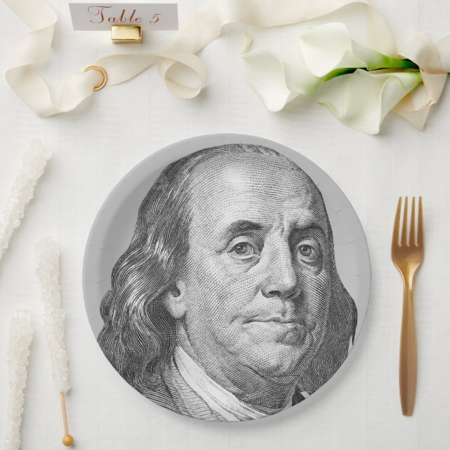 Prato De Papel 100 dólares, Benjamin Franklin (Casamento)