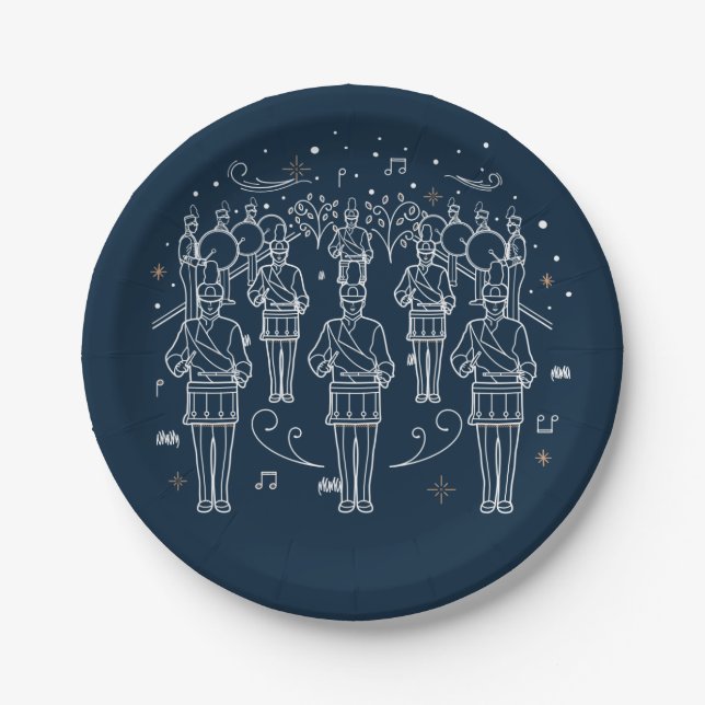 Prato De Papel 12° Dia de Natal - Placas de Papel de 7" (Frente)