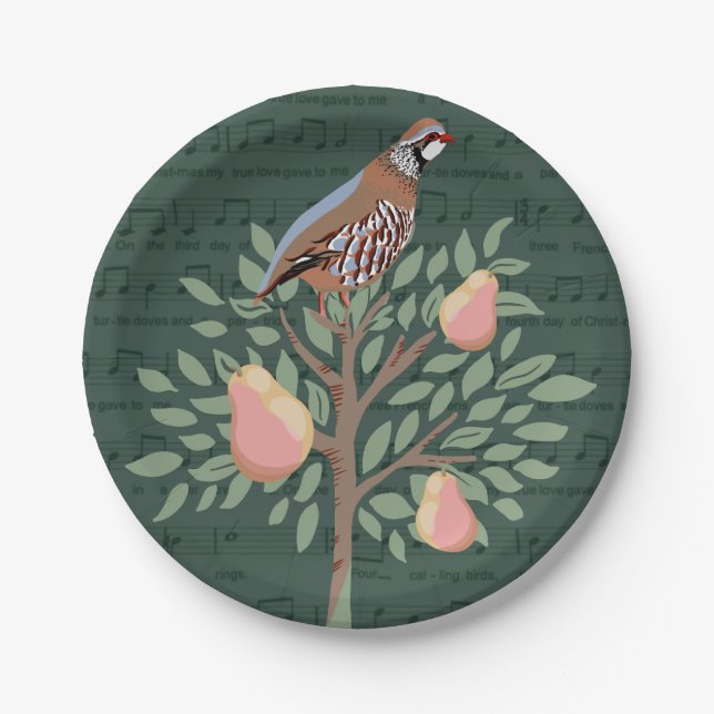 Prato De Papel 12 dias de Natal (Frente)