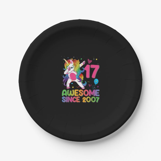 Prato De Papel 17 anos de idade incrível desde 2007 17º aniversár (Frente)