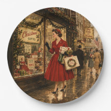 1950s London Fashion Vintage Christmas Shopping