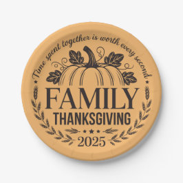 Prato De Papel 2025 Thanksgiving Family Keepsake Design