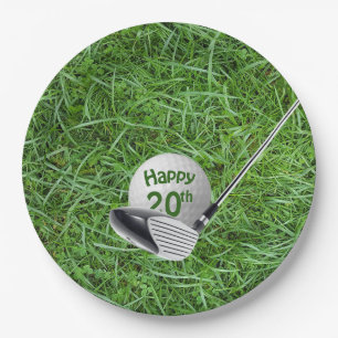 Prato De Papel 20 Birthday Golf Ball and Club