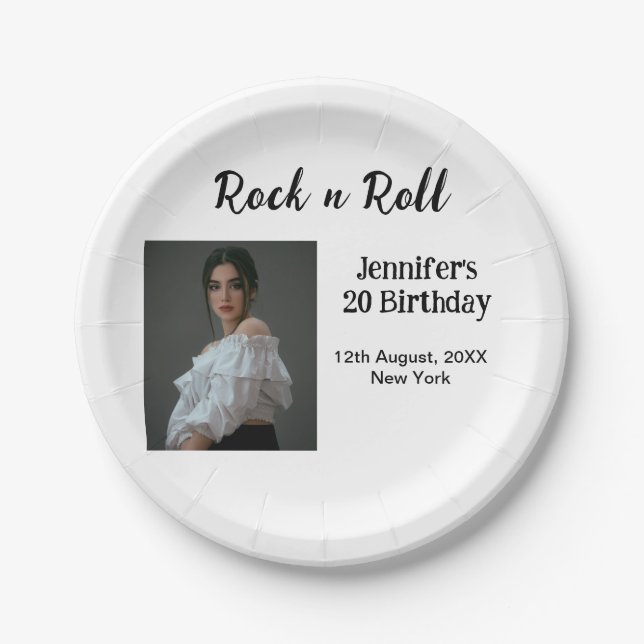 Prato De Papel 20 do Rock n roll (Frente)