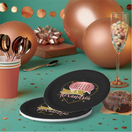 Prato De Papel 30th birthday hello 30 Personalized heart