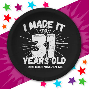 Prato De Papel 31 Anos De Idade Sarcástica Meme Engraçada 31º Ani
