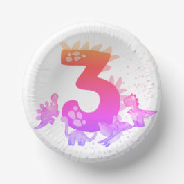 Prato De Papel 3rd Birthday. Dinosaur Design. My third birthday. 