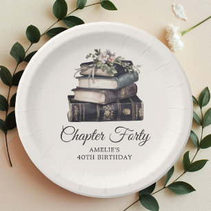 Prato De Papel 40º   Vintage Victorian Book Birthday