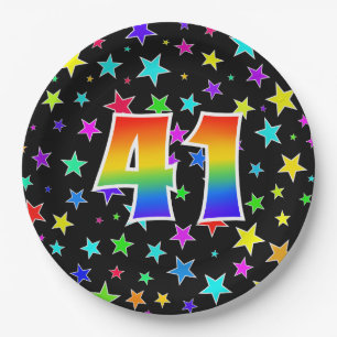 Prato De Papel 41rua: Arco-Íris 41 Negrito, Divertido