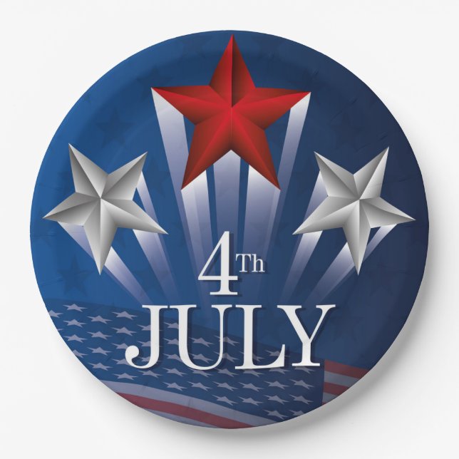 Prato De Papel 4 de julho (Frente)