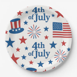 Prato De Papel 4 de julho de 2010 Bandeira Patriótica Party