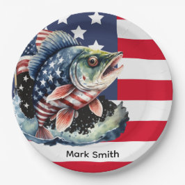 Prato De Papel 4 de julho Dia da Independência para os amantes da