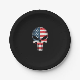 Prato De Papel 4th Of July Shirt For Women Men American Flag Skul